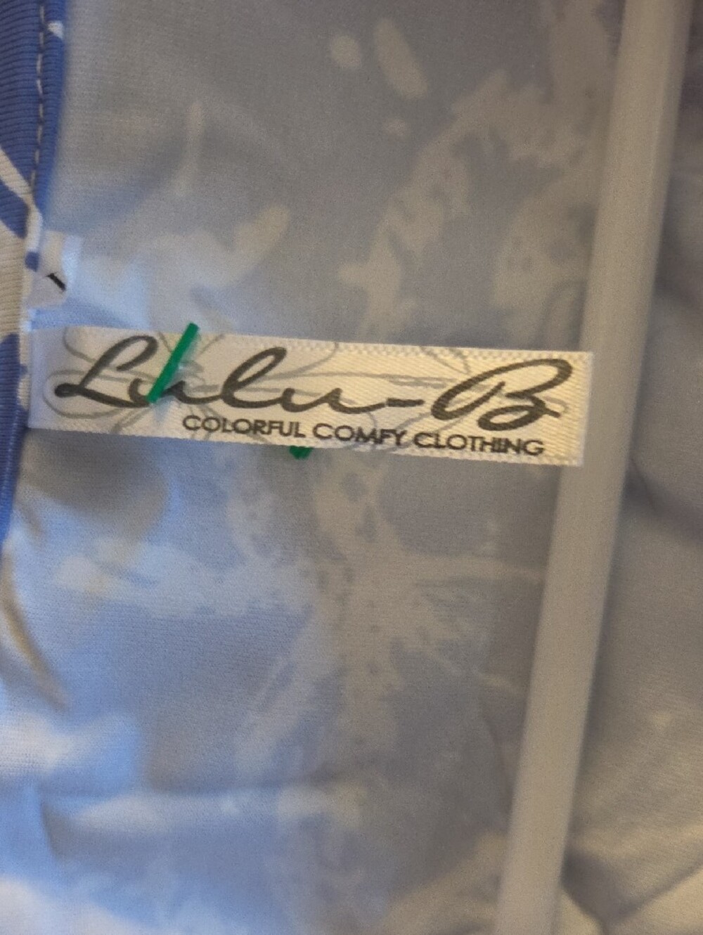 Lulu-B Blue and White Palm-Print Maxi Dress - Picture 2 of 7